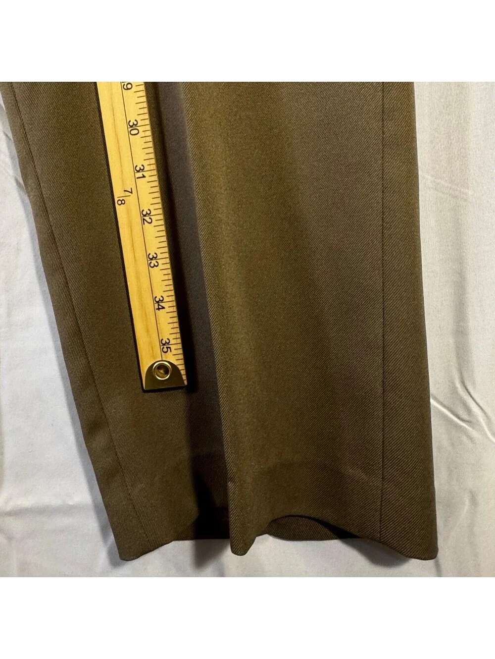 Perma-Prest Dress Pants Mens 38W 30L Khaki Brown Reg Fit Work Flexslax USA